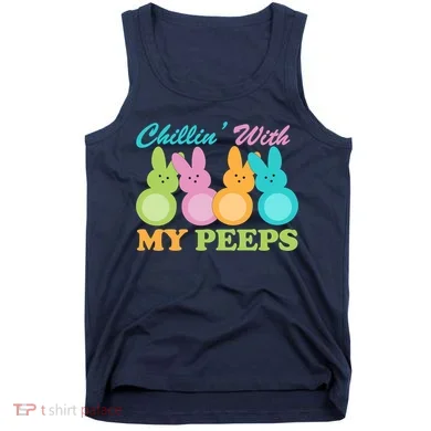 Chillin With My Peeps Easter Rabbits Tank Top