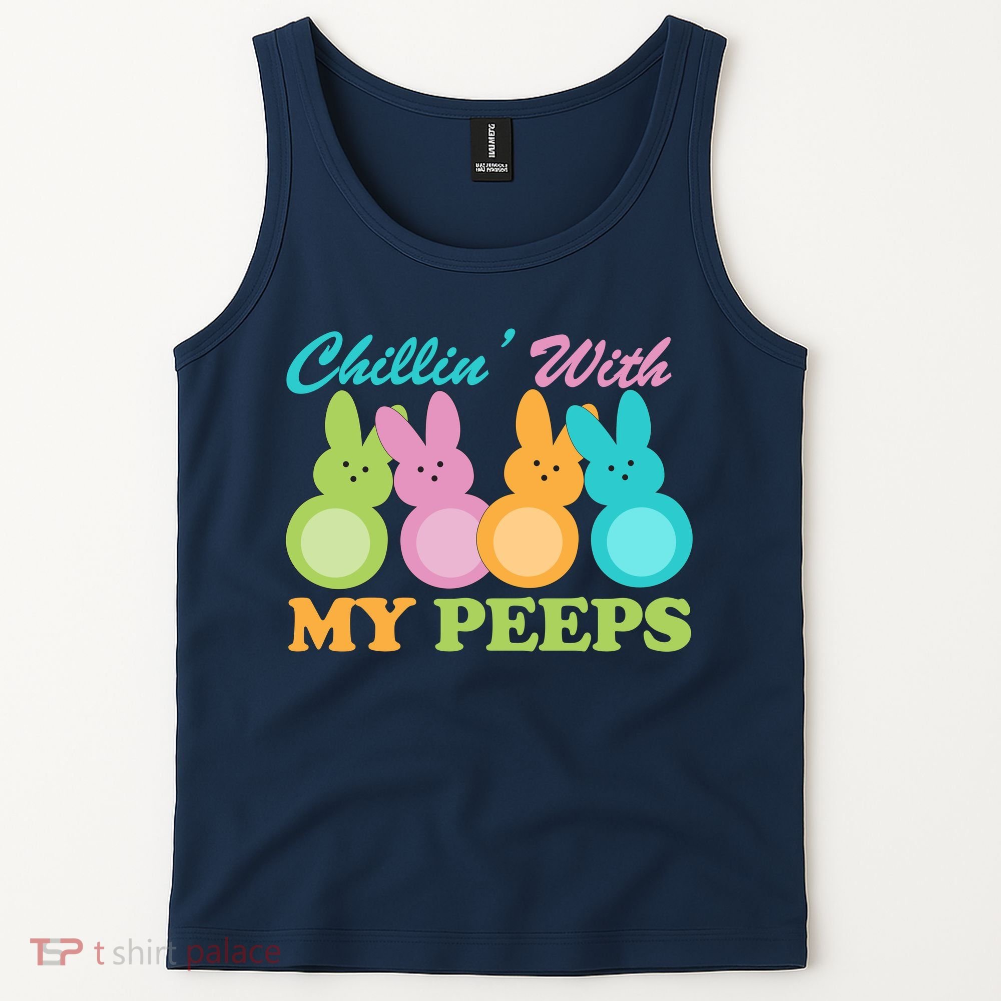 Chillin With My Peeps Easter Rabbits Tank Top