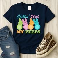 Chillin With My Peeps Easter Rabbits Women's T-Shirt thumb 3