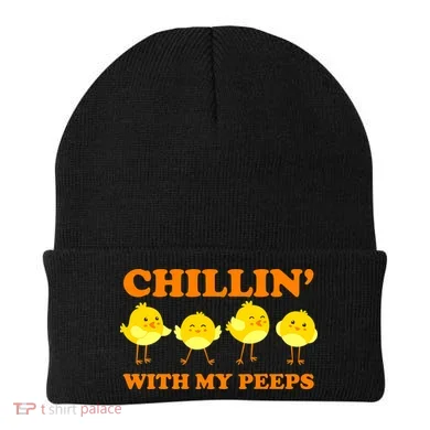 Chillin With My Peeps Funny Easter Beanie