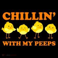 Chillin With My Peeps Funny Easter Women's Hoodie thumb 2