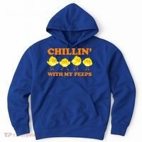 Chillin With My Peeps Funny Easter Hoodie thumb 0