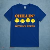 Chillin With My Peeps Funny Easter T-Shirt thumb 5