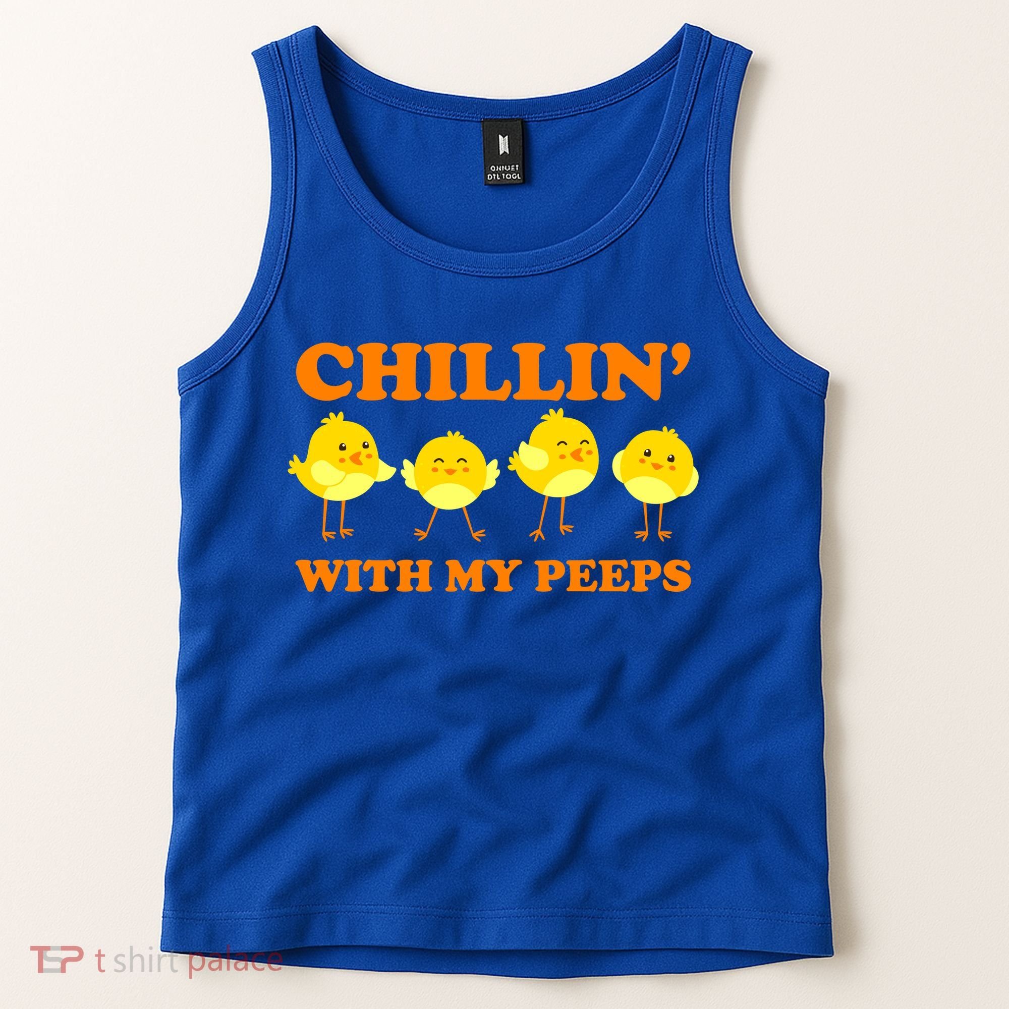 Chillin With My Peeps Funny Easter Tank Top