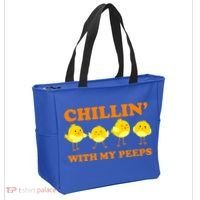 Chillin With My Peeps Funny Easter Bag thumb 2