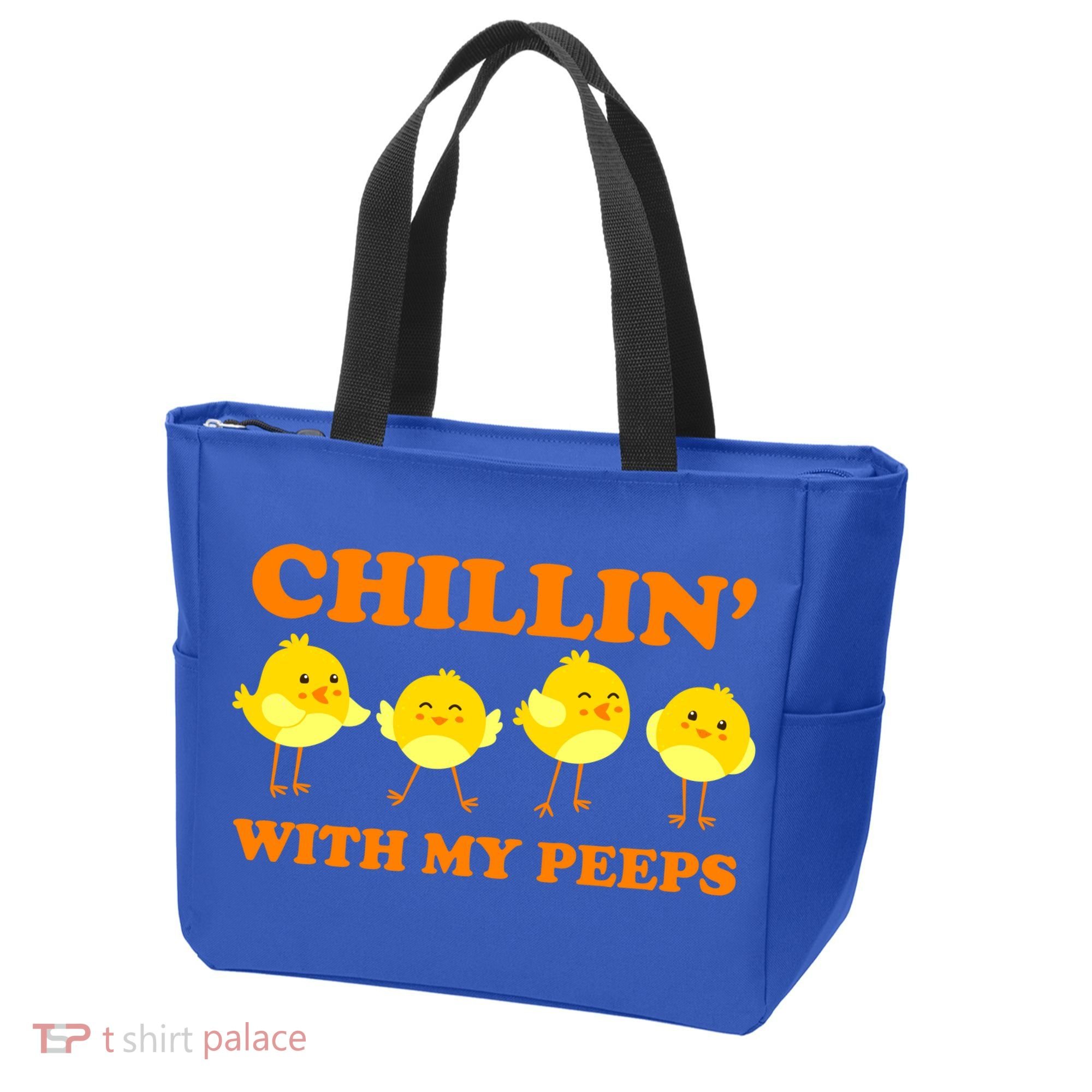 Chillin With My Peeps Funny Easter Bag