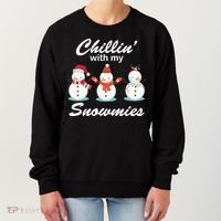 Chillin With My Snowmies Christmas Women's Sweatshirt thumb 0