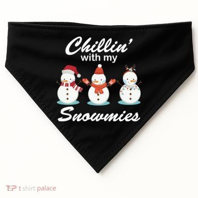 Chillin With My Snowmies Christmas USA-Made Doggie Bandana