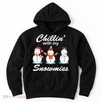Chillin With My Snowmies Christmas Hoodie thumb 0