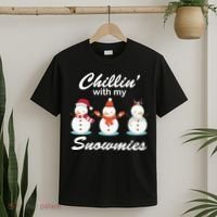 Chillin With My Snowmies Christmas T-Shirt thumb 2