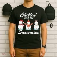 Chillin With My Snowmies Christmas T-Shirt thumb 6