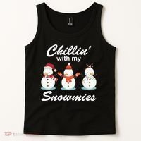 Chillin With My Snowmies Christmas Tank Top thumb 2