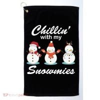 Chillin With My Snowmies Christmas Golf Towel thumb 0