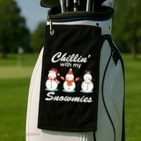 Chillin With My Snowmies Christmas Golf Towel thumb 2