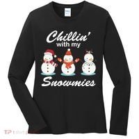 Chillin With My Snowmies Christmas Women's Long Sleeve Shirt thumb 0