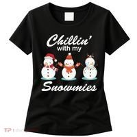 Chillin With My Snowmies Christmas Women's T-Shirt thumb 0