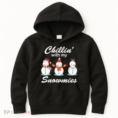 Chillin With My Snowmies Christmas Kids Hoodie