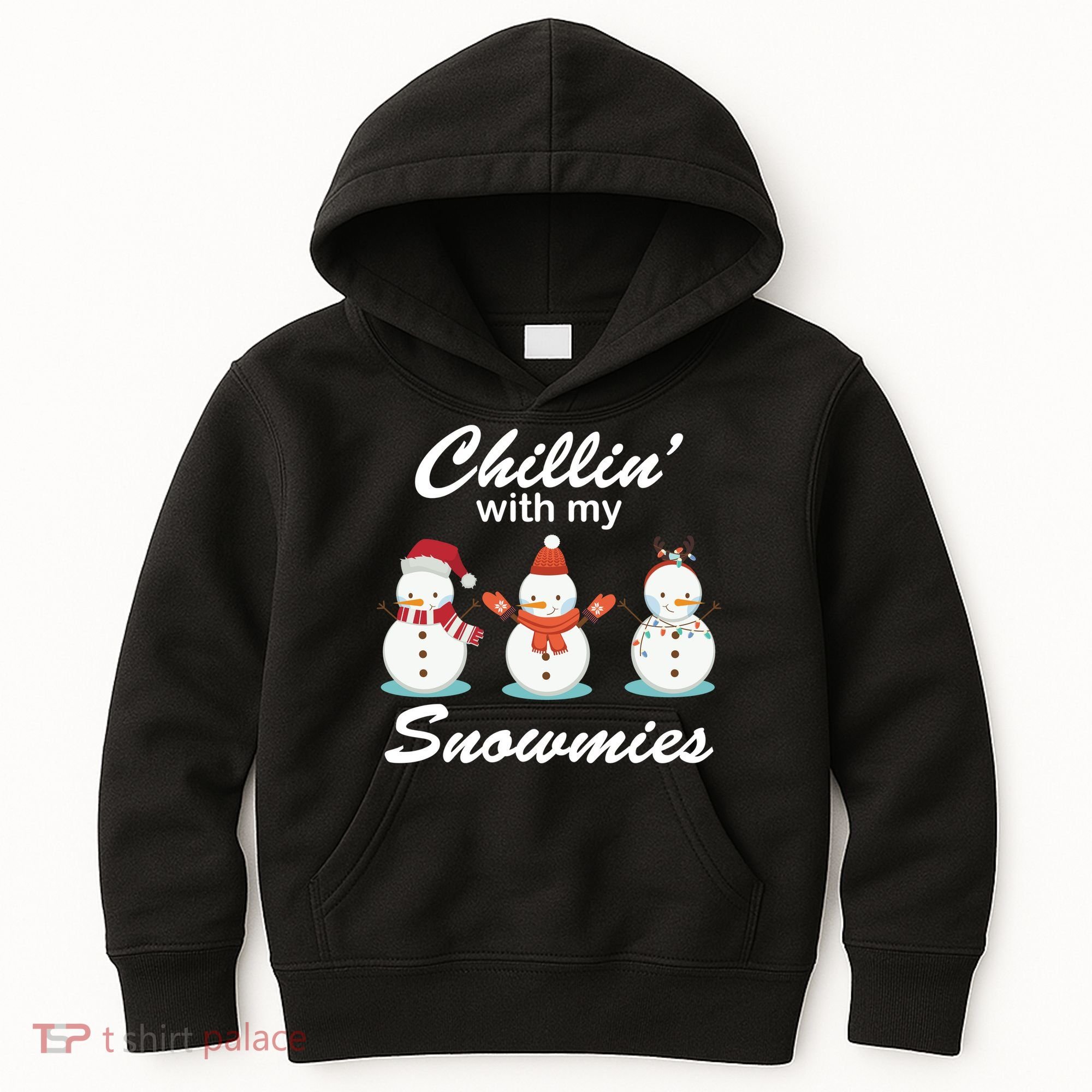 Chillin With My Snowmies Christmas Kids Hoodie