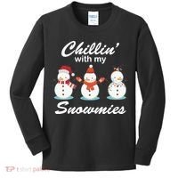 Chillin With My Snowmies Christmas Kids Long Sleeve Shirt thumb 0