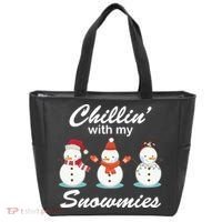 Chillin With My Snowmies Christmas Tote Bag thumb 0