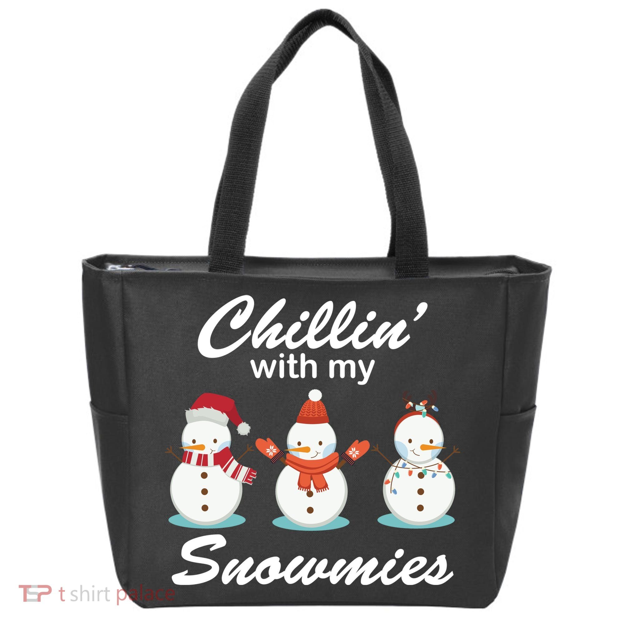 Chillin With My Snowmies Christmas Tote Bag