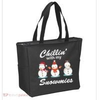 Chillin With My Snowmies Christmas Tote Bag thumb 2