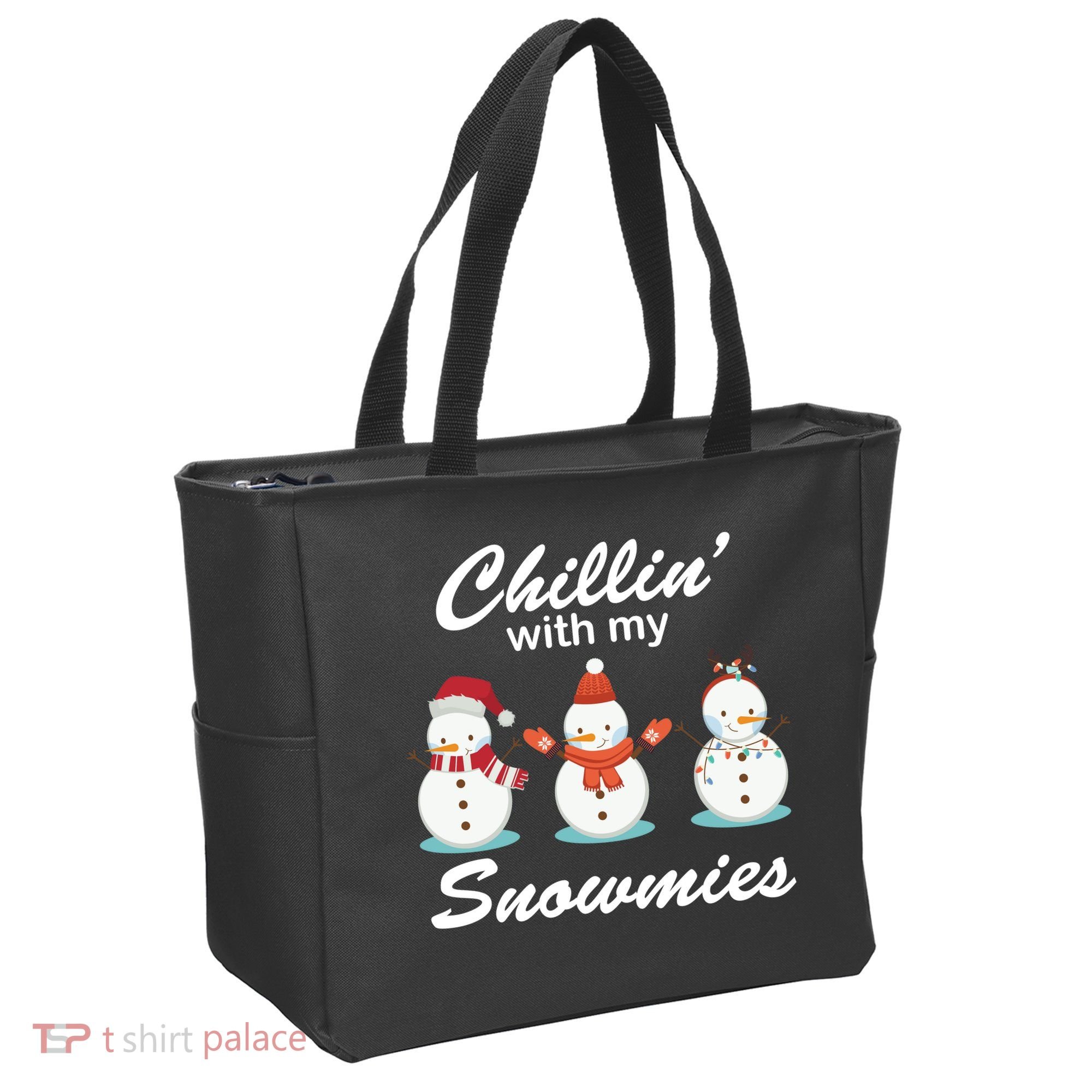 Chillin With My Snowmies Christmas Tote Bag