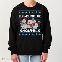 Chillin' With My Snowmies Ugly Christmas Women's Sweatshirt thumb 0