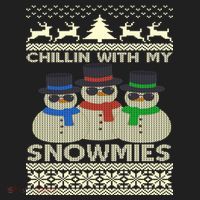Chillin With My Snowmies Ugly Christmas Women's Sweatshirt thumb 2