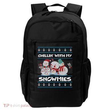 Chillin With My Snowmies Ugly Christmas Backpack