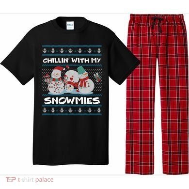 Chillin With My Snowmies Ugly Christmas Pajama Set