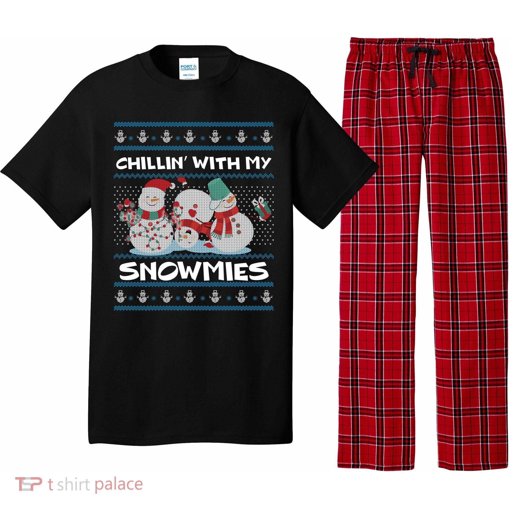 Chillin' With My Snowmies Ugly Christmas Pajama Set