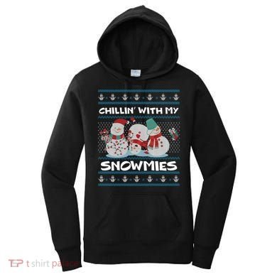 Chillin With My Snowmies Ugly Christmas Women's Hoodie
