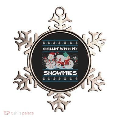 Chillin With My Snowmies Ugly Christmas Ornament
