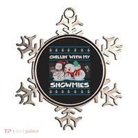 Chillin' With My Snowmies Ugly Christmas Ornament thumb 0