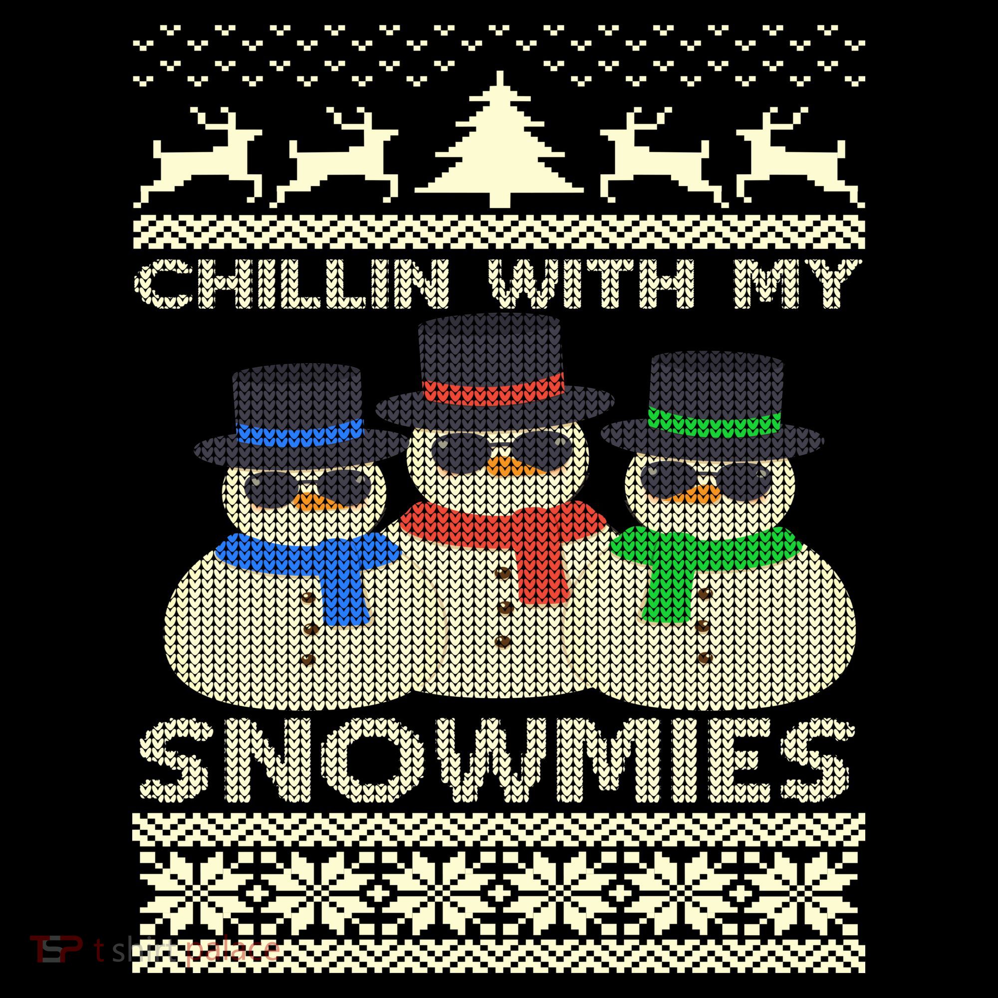 Chillin With My Snowmies Ugly Christmas Ornament