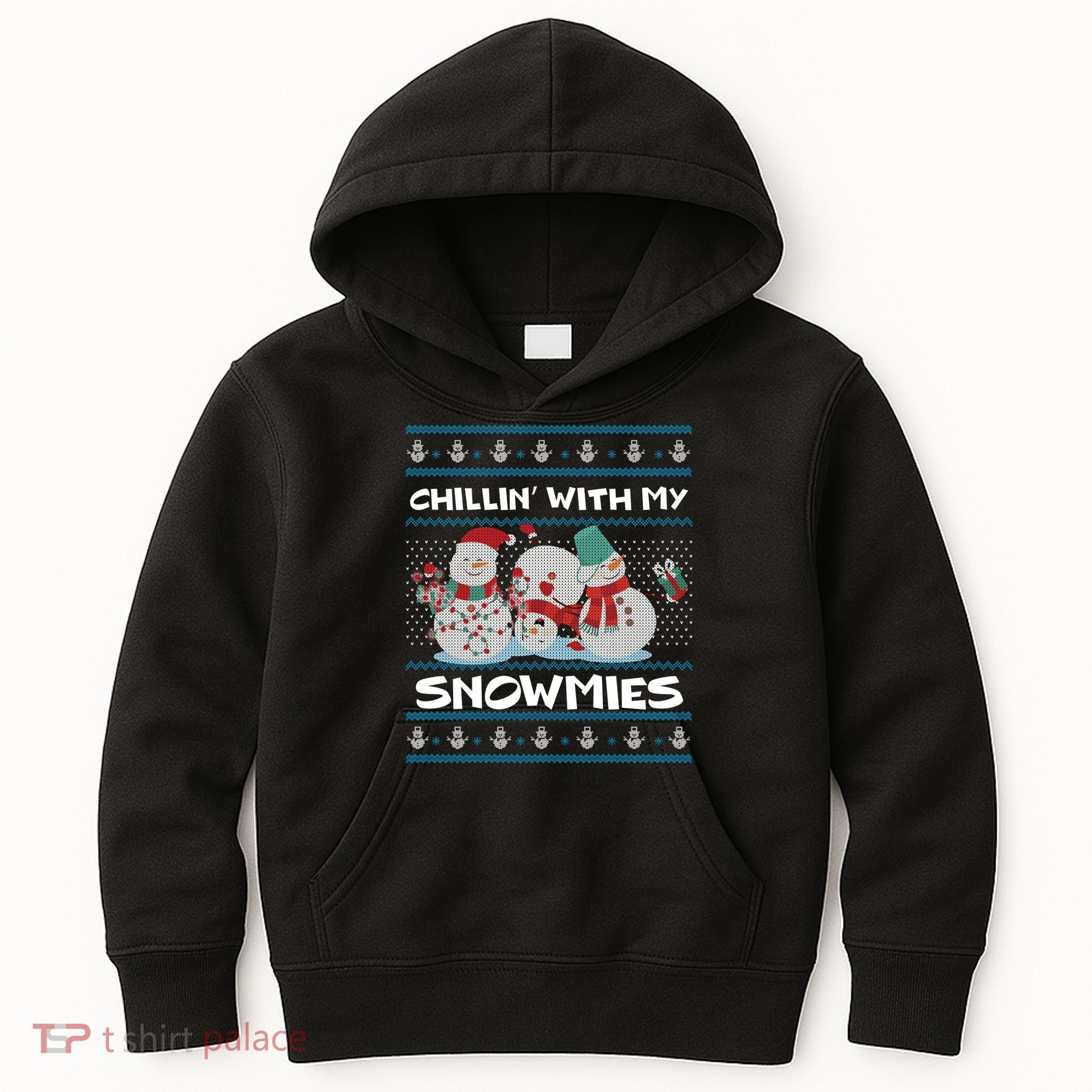 Chillin' With My Snowmies Ugly Christmas Kids Hoodie