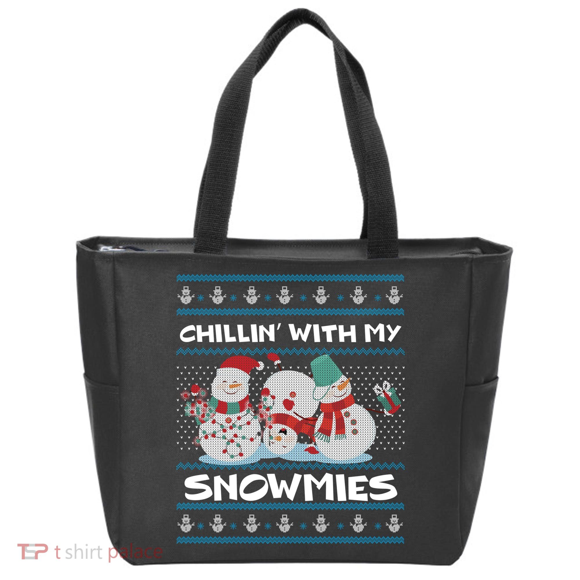 Chillin' With My Snowmies Ugly Christmas Tote Bag