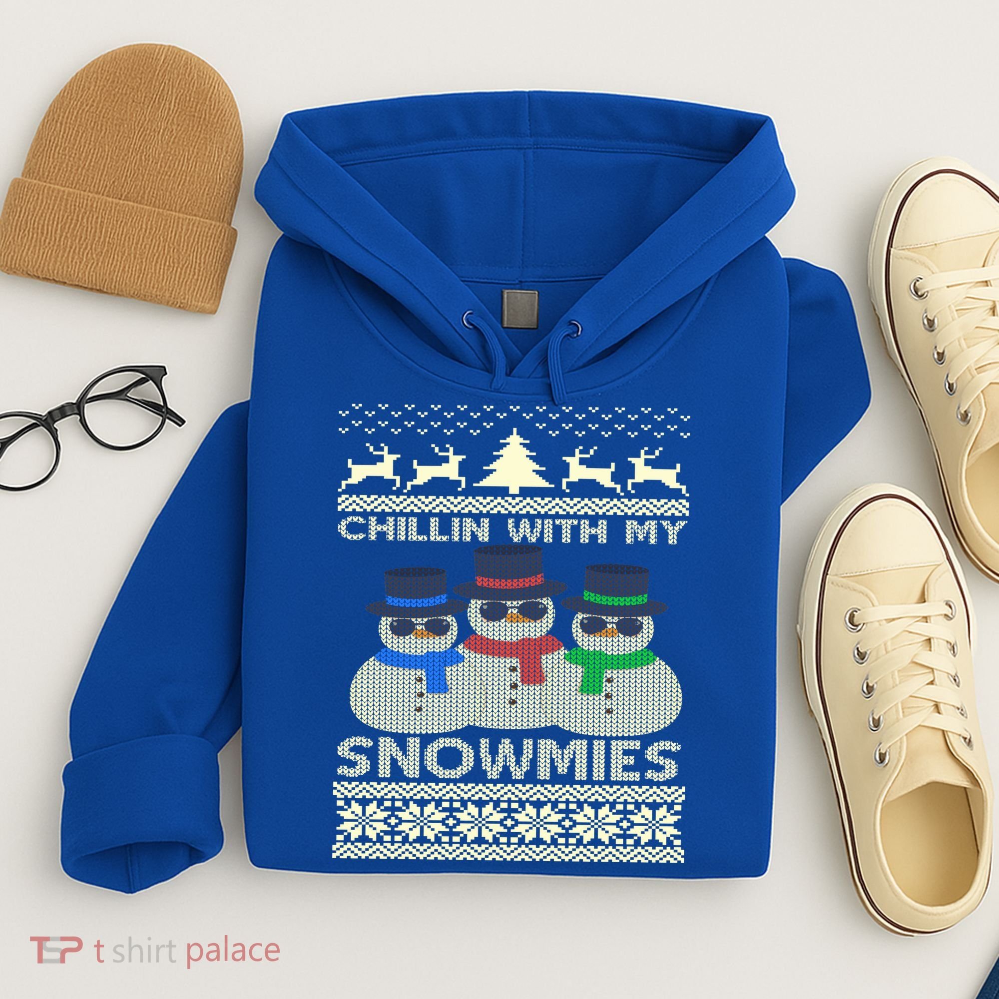 Chillin With My Snowmies Ugly Christmas Hoodie