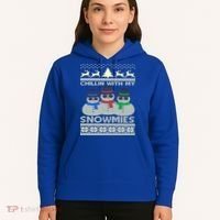 Chillin With My Snowmies Ugly Christmas Hoodie thumb 5