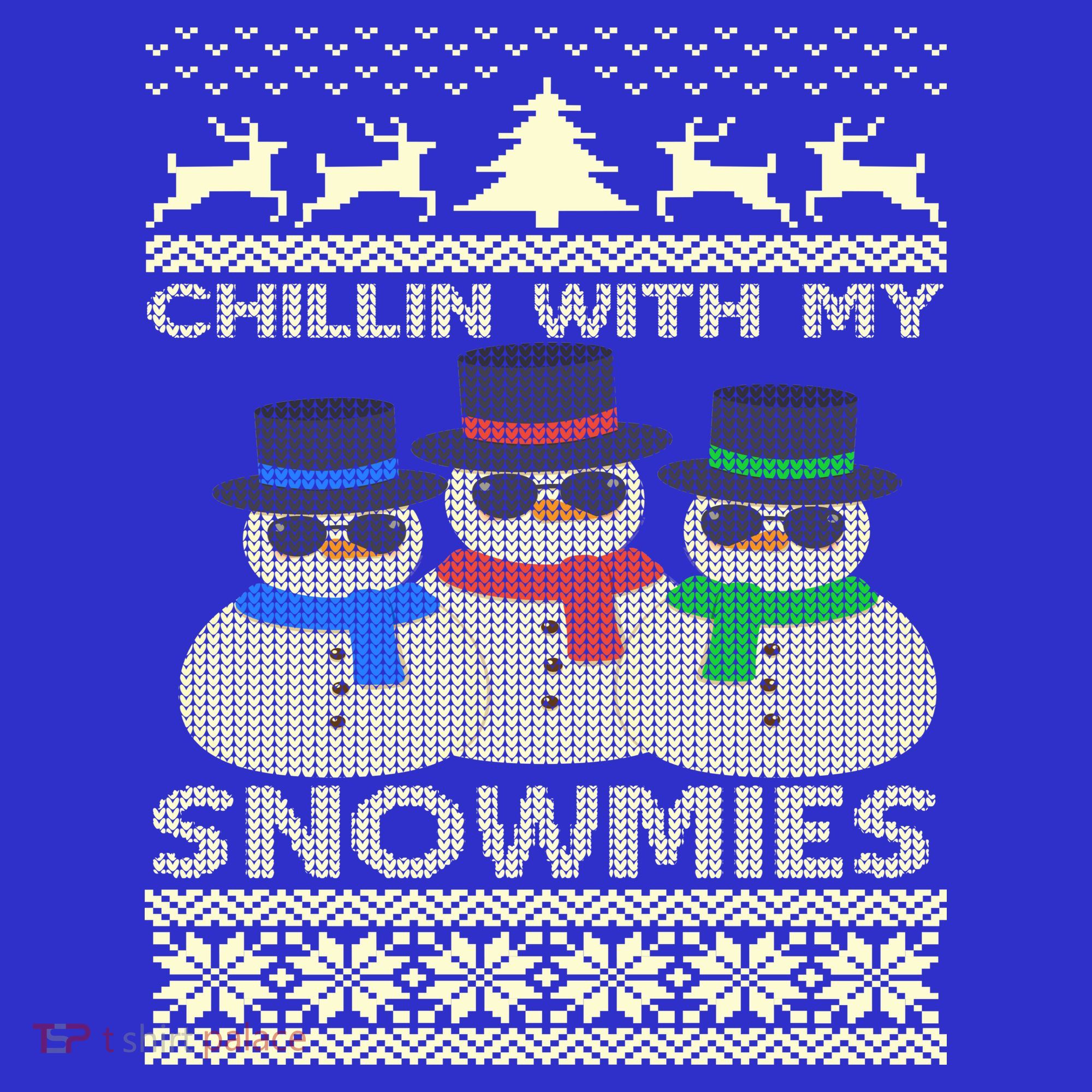 Chillin With My Snowmies Ugly Christmas Mousepad