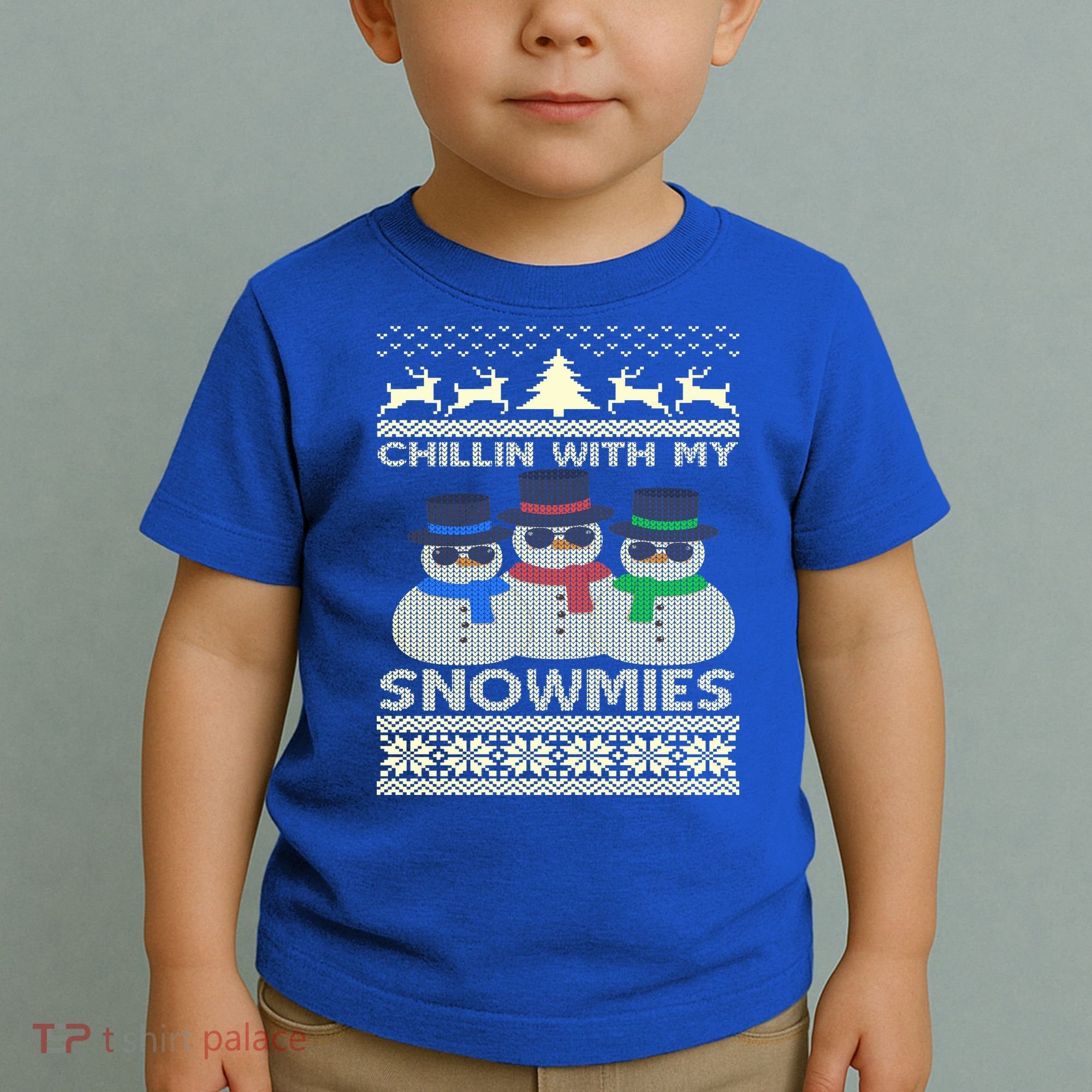 Chillin With My Snowmies Ugly Christmas Toddler T-Shirt