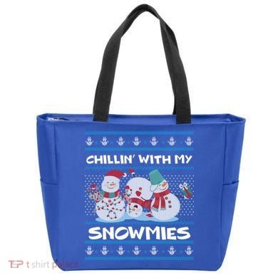 Chillin With My Snowmies Ugly Christmas Tote Bag