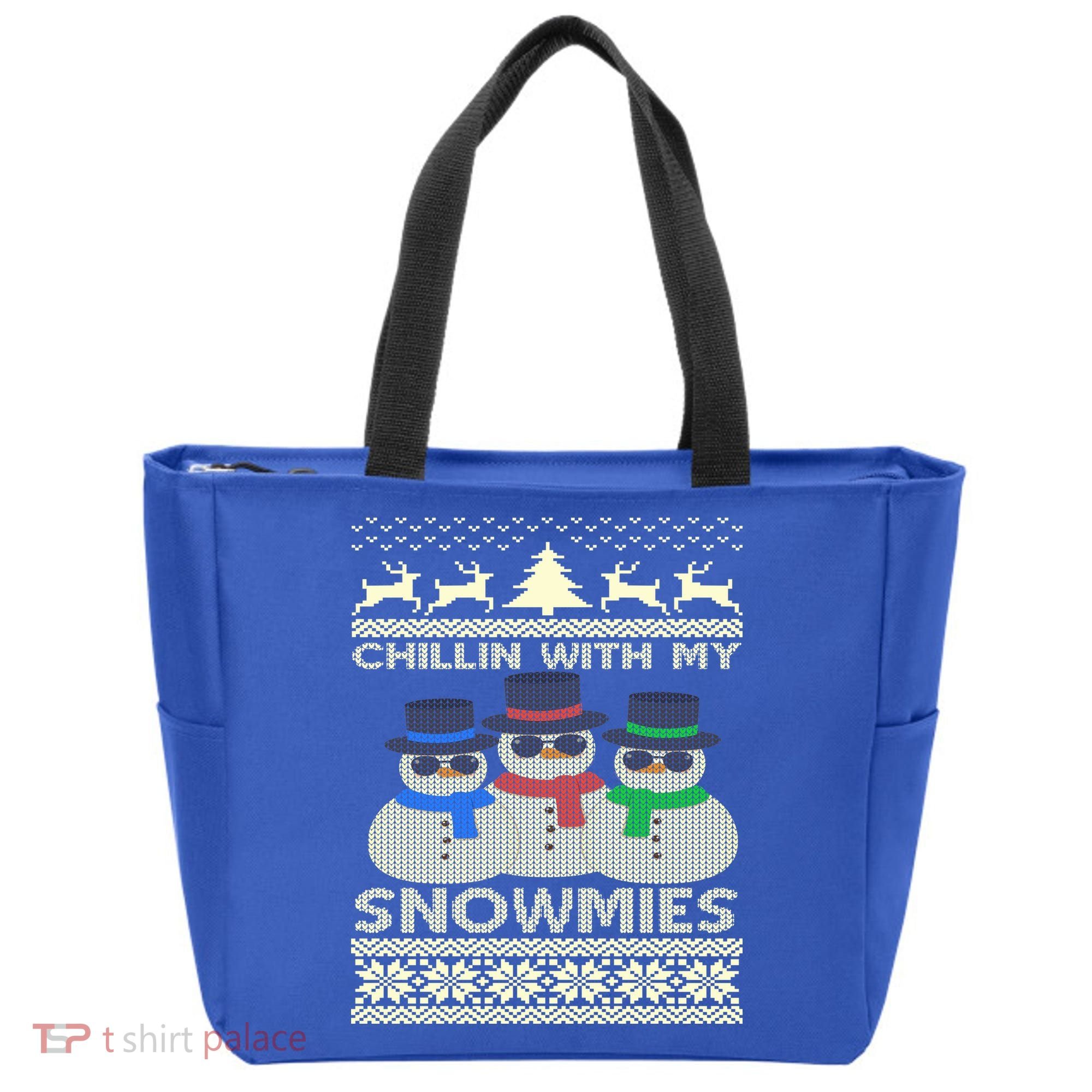Chillin With My Snowmies Ugly Christmas Tote Bag