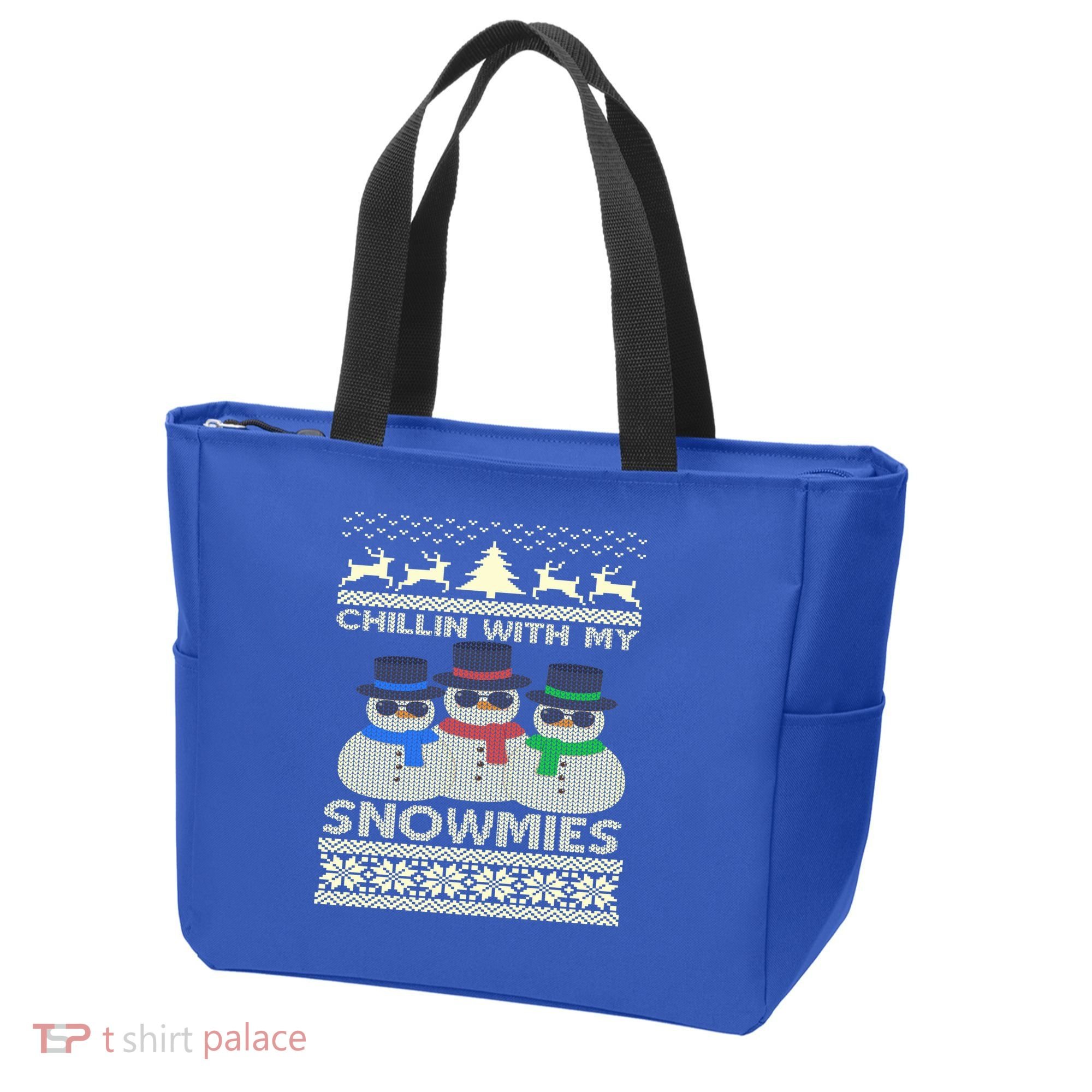 Chillin With My Snowmies Ugly Christmas Tote Bag