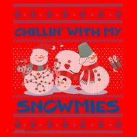 Chillin' With My Snowmies Ugly Christmas Santa Hat thumb 1