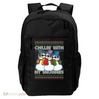 Chillin' With My Snowmies Ugly Christmas Sweater Backpack
