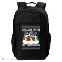 Chillin' With My Snowmies Ugly Christmas Sweater Backpack thumb 0