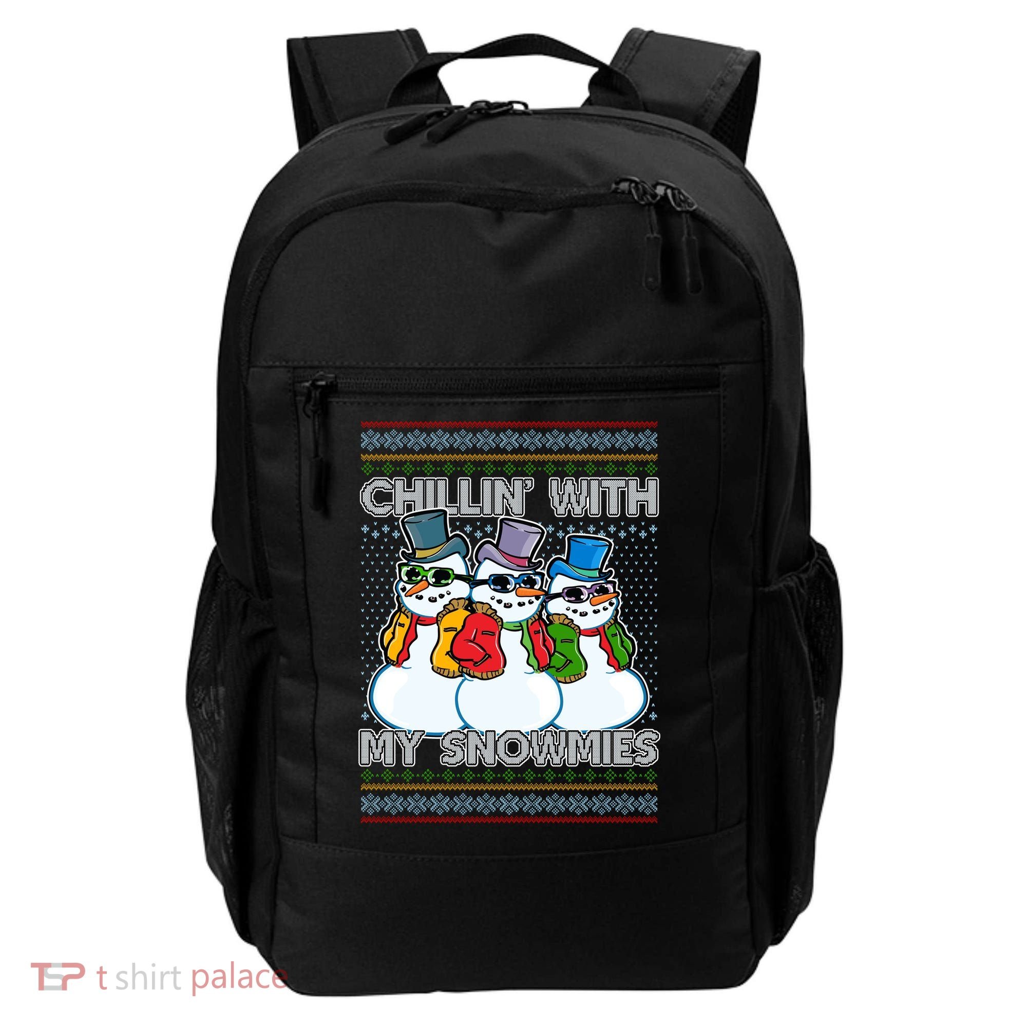 Chillin' With My Snowmies Ugly Christmas Sweater Backpack