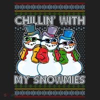 Chillin' With My Snowmies Ugly Christmas Sweater Tumbler thumb 3